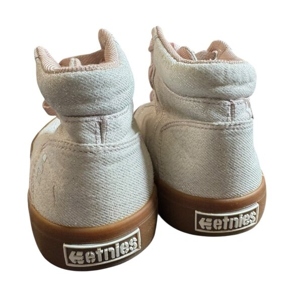 Etnies Girls Sz 2 Scout Hi Top Shoes Light Pink Canvas Sneakers - Picture 7 of 11